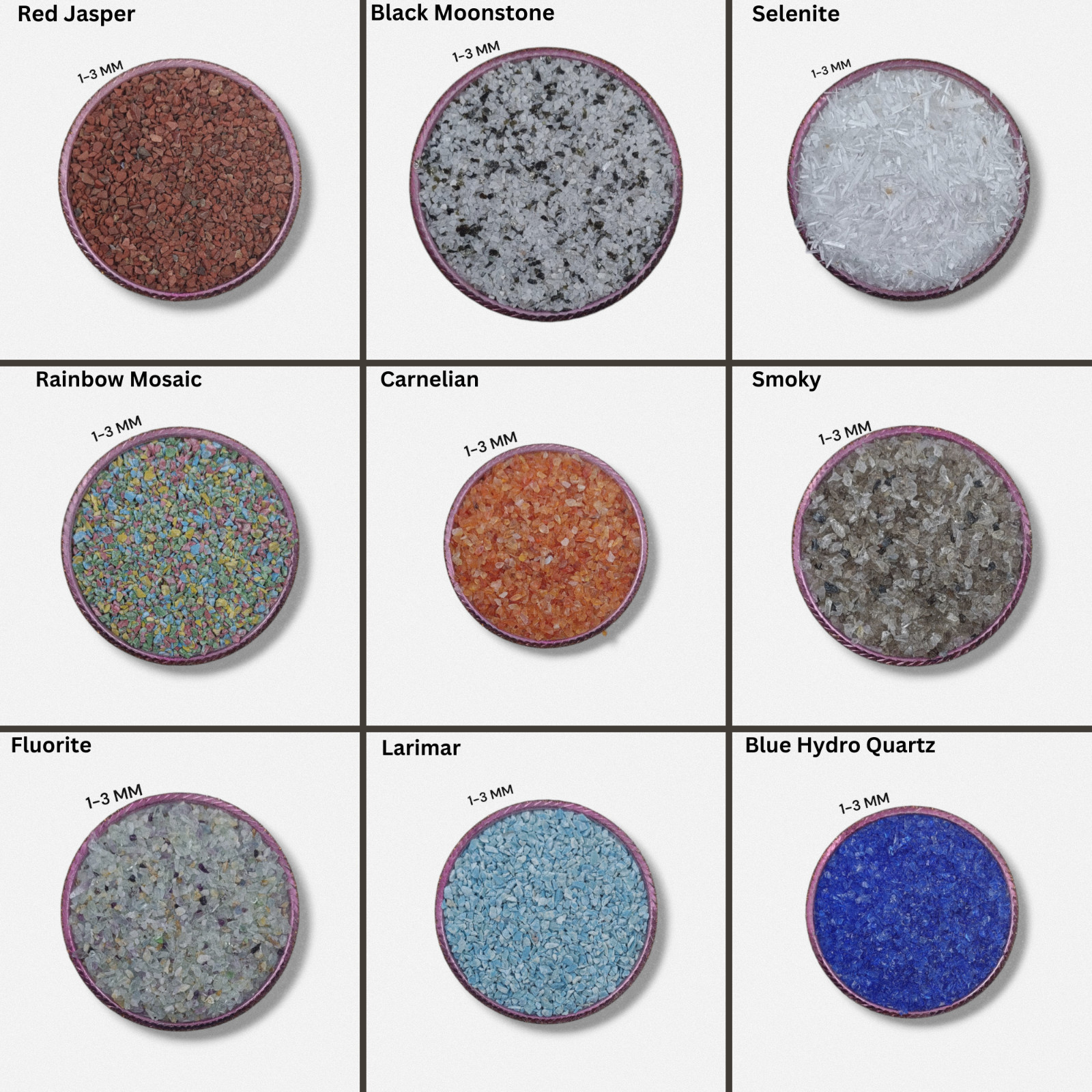 70+ Crushed Gemstone Coarse 1-3 MM Stone Coarse Crushed Stone Healing Powder