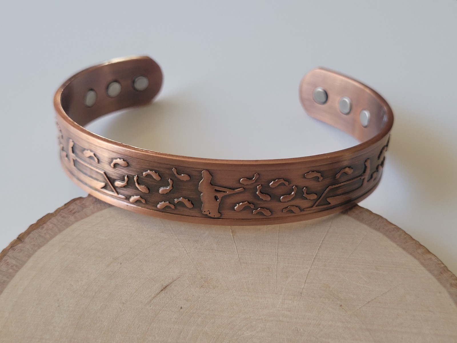 Pure Copper Magnetic Bracelet – Arthritis Pain Therapy Energy Cuff – Fisherman
