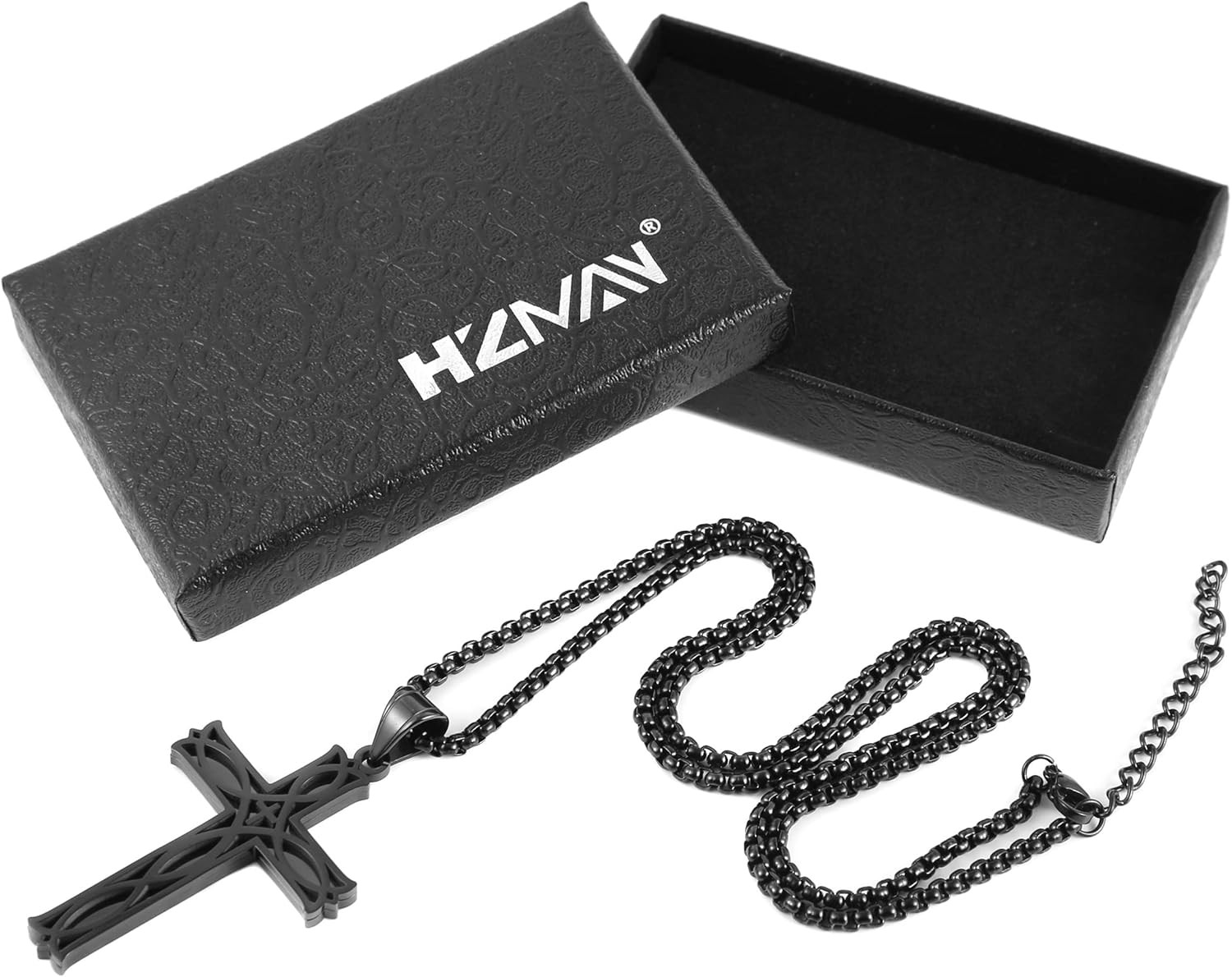 Men’S Stainless Steel Infinity Celtic Cross Irish Knot Pendant Necklace, 22+2″ L