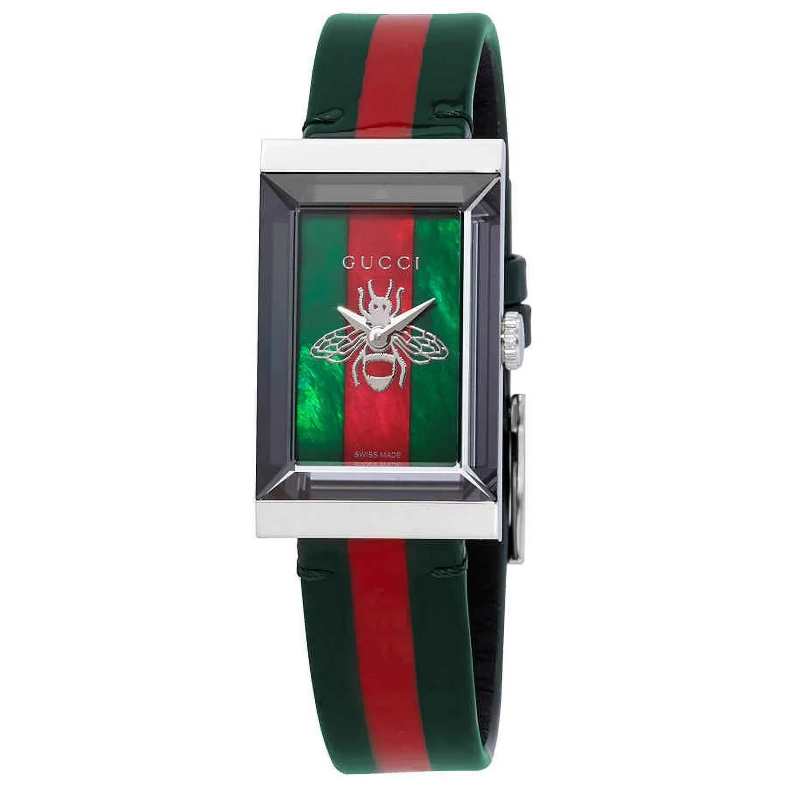Gucci Women’s G-Frame Green and Red Swiss Quartz Watch – YA147408 ($1100 MSRP)