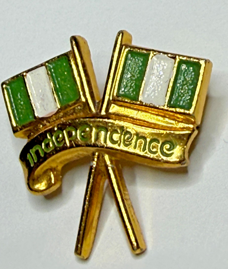 Nigeria Independence Pin Two Flags
