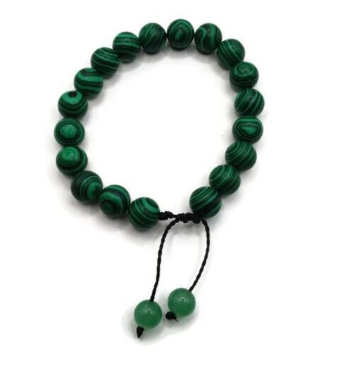 Unisex Jade Bracelet Handmade by Peruvian Artisans in Cusco Natural Stones