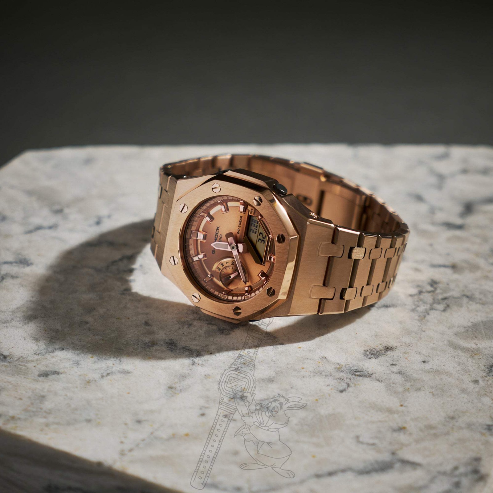 Casio GMA-S2100 G-Shock Watch – Rose Gold w/ Bracelet Mod – Mid-Size