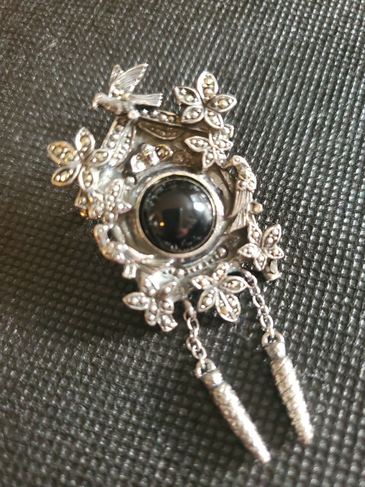 Vintage Cuckoo Clock Pendant, Sterling Silver Made In Germany (By Elo or Elir)