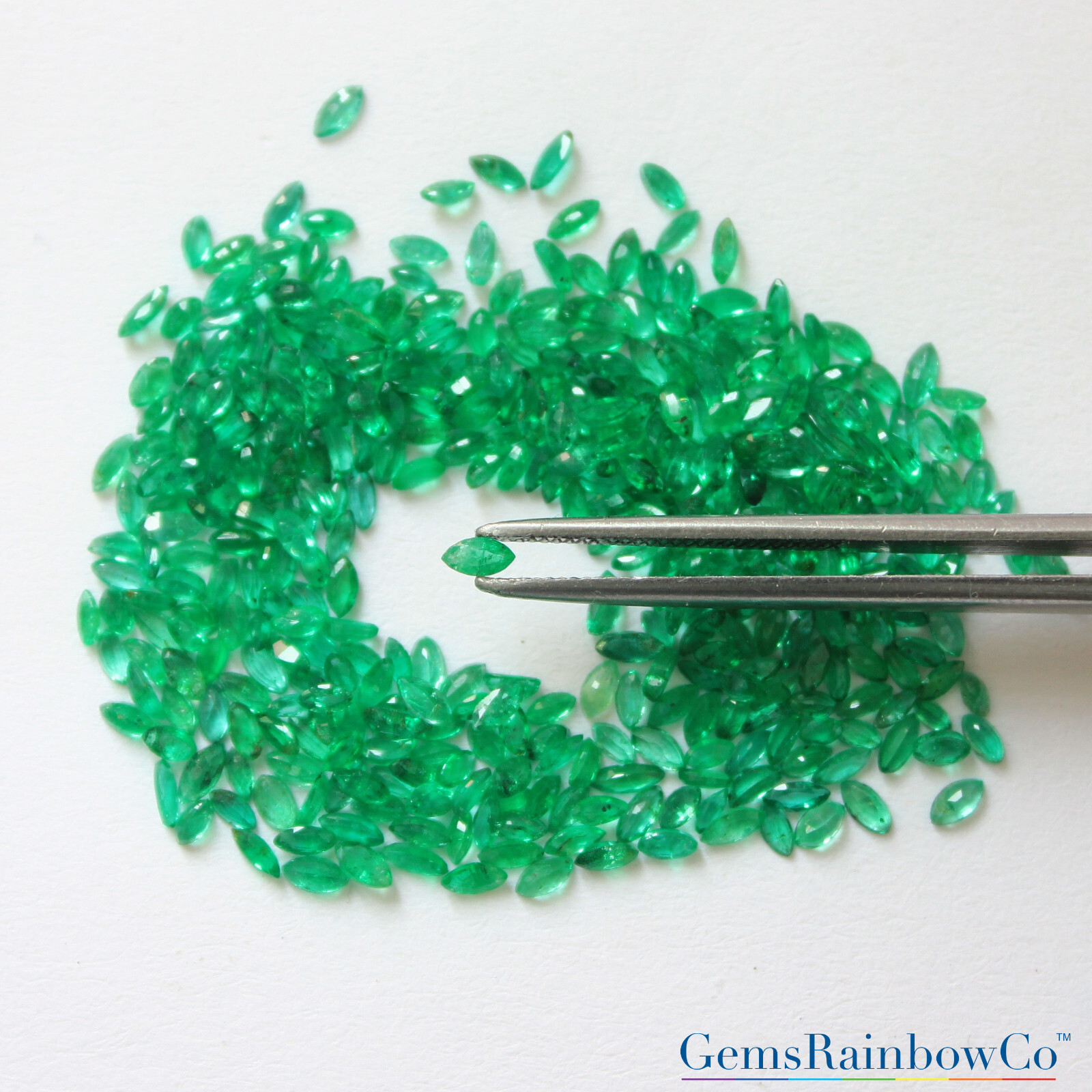 Natural Emerald Multiple Shape And Size Green Faceted Loose Gemstones, #777.