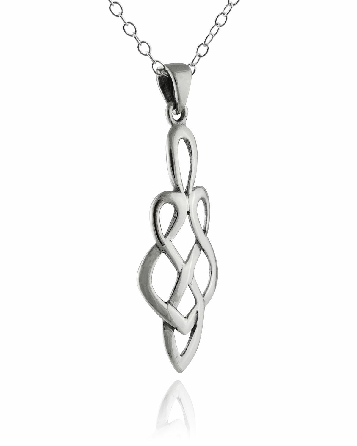 Celtic Love Knot Pendant Necklace – 925 Sterling Silver – Infinity Irish NEW