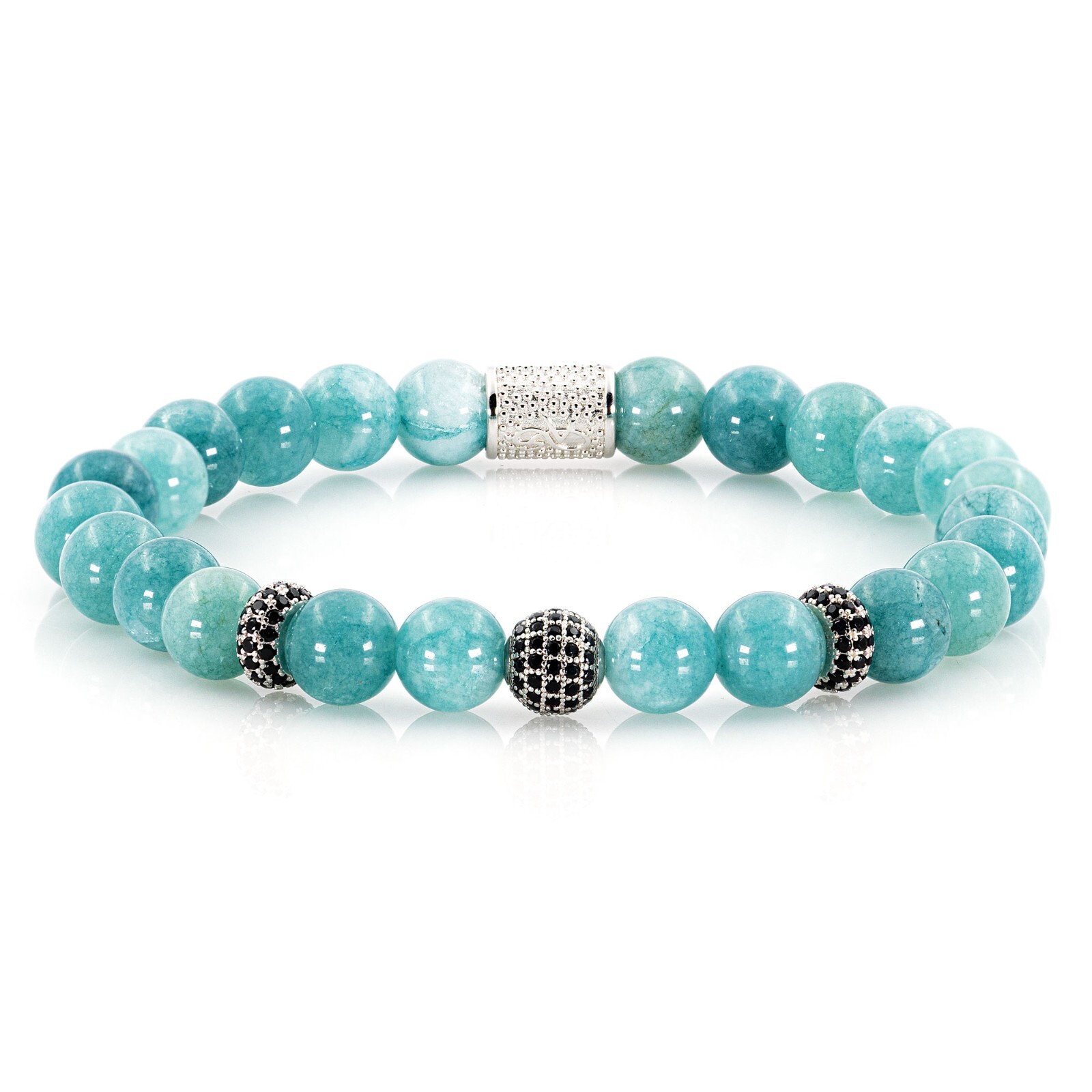Amazonite 925 Sterling Silver Bracelet Bracelet Beaded Bracelet Beads 8mm Bracelet