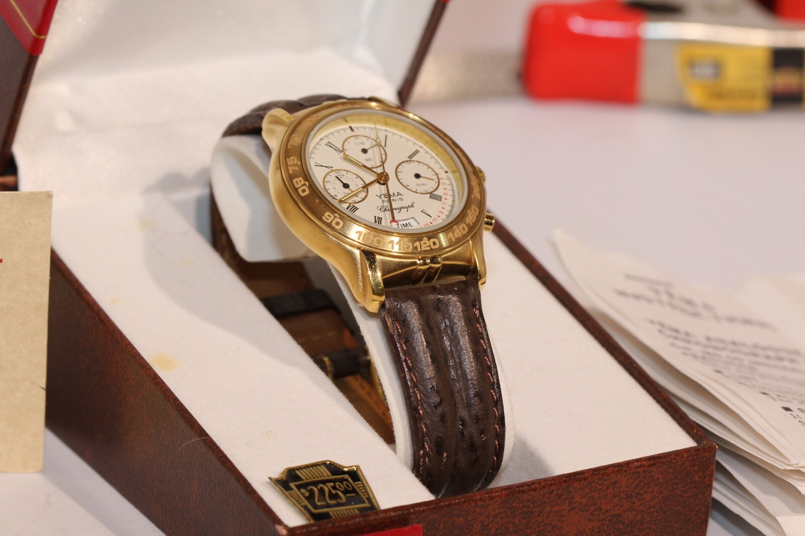 YEMA Paris Gold bezel white dial watch MODEL: Y211fe028