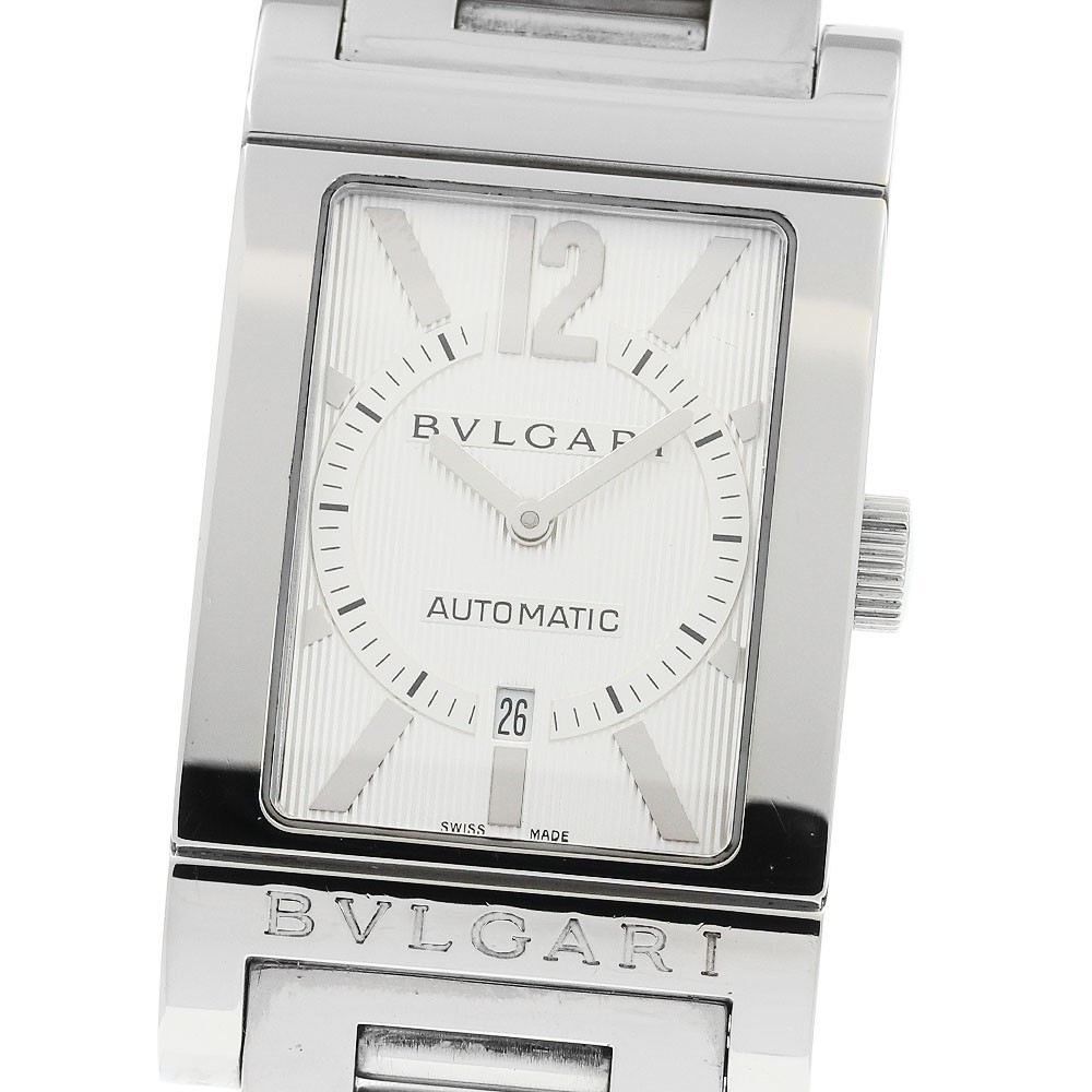 BVLGARI Rettangolo RT45S Date Silver Dial Automatic Men’s Watch_959925
