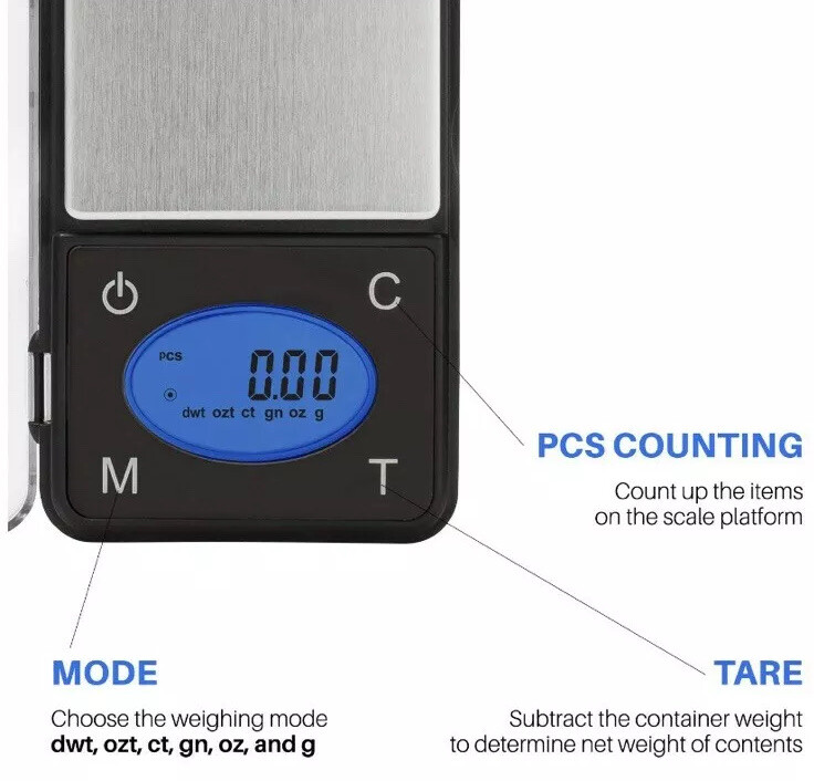 Smart Weigh ZIP600 Ultra Slim Digital Pocket Scale 600g by 0.1g – NEW IN BOX!
