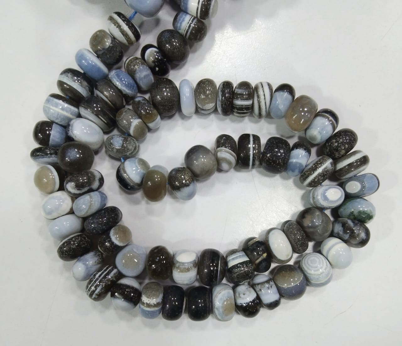 Boulder Opal Rondelle Smooth Beads 16 Inch 8-8.5 mm 1 Necklace Gemstone KG