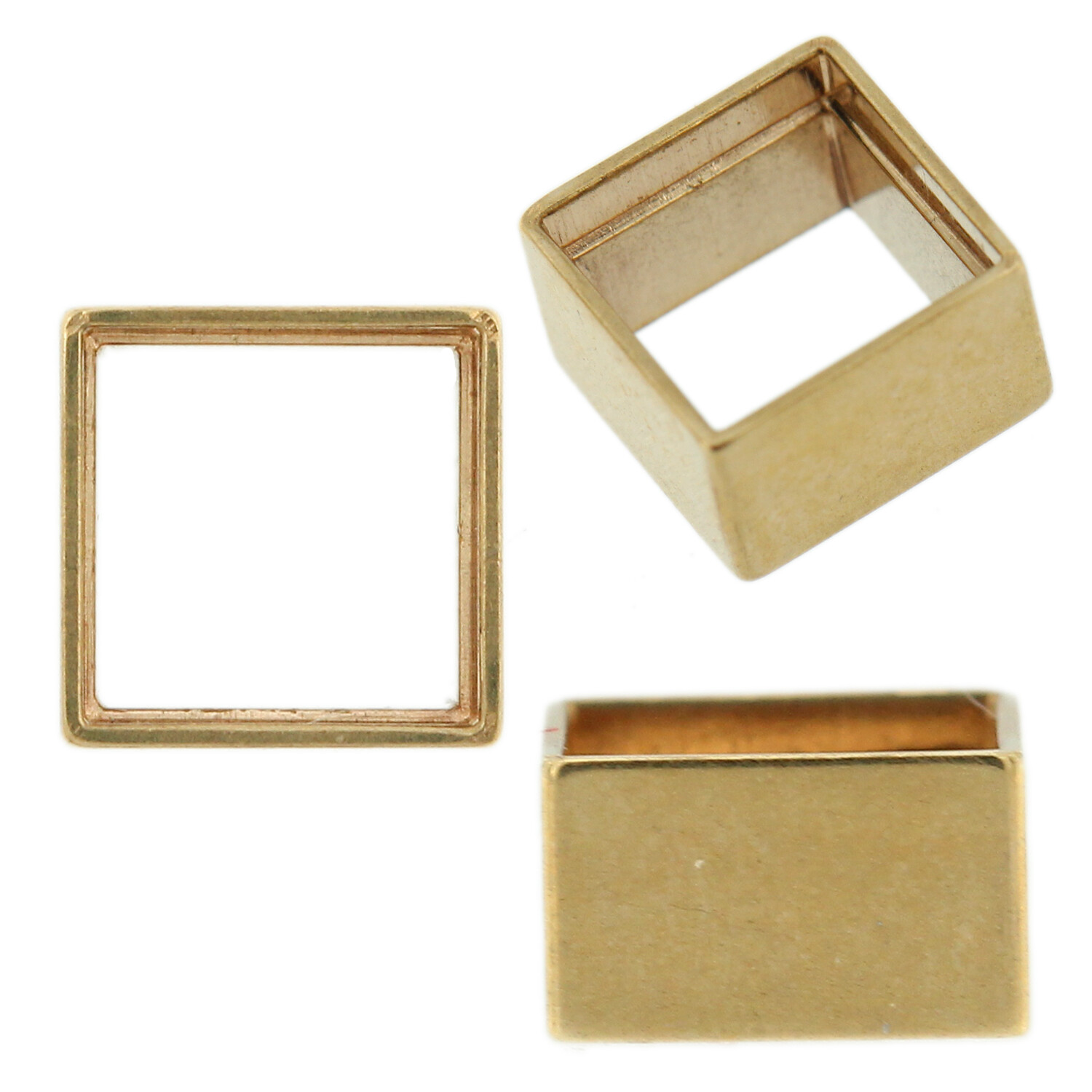 14K Yellow Gold Princess Bezel Low Base Head Setting Mounting 0.06ct – 2.00ct