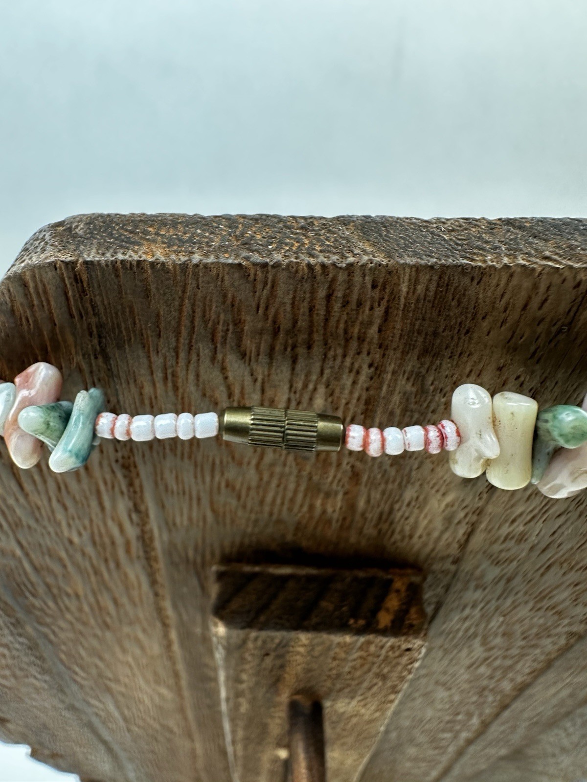 Vintage Turquoise Dyed Howlite & Coral Bead Statement Necklace Colorful Chunky