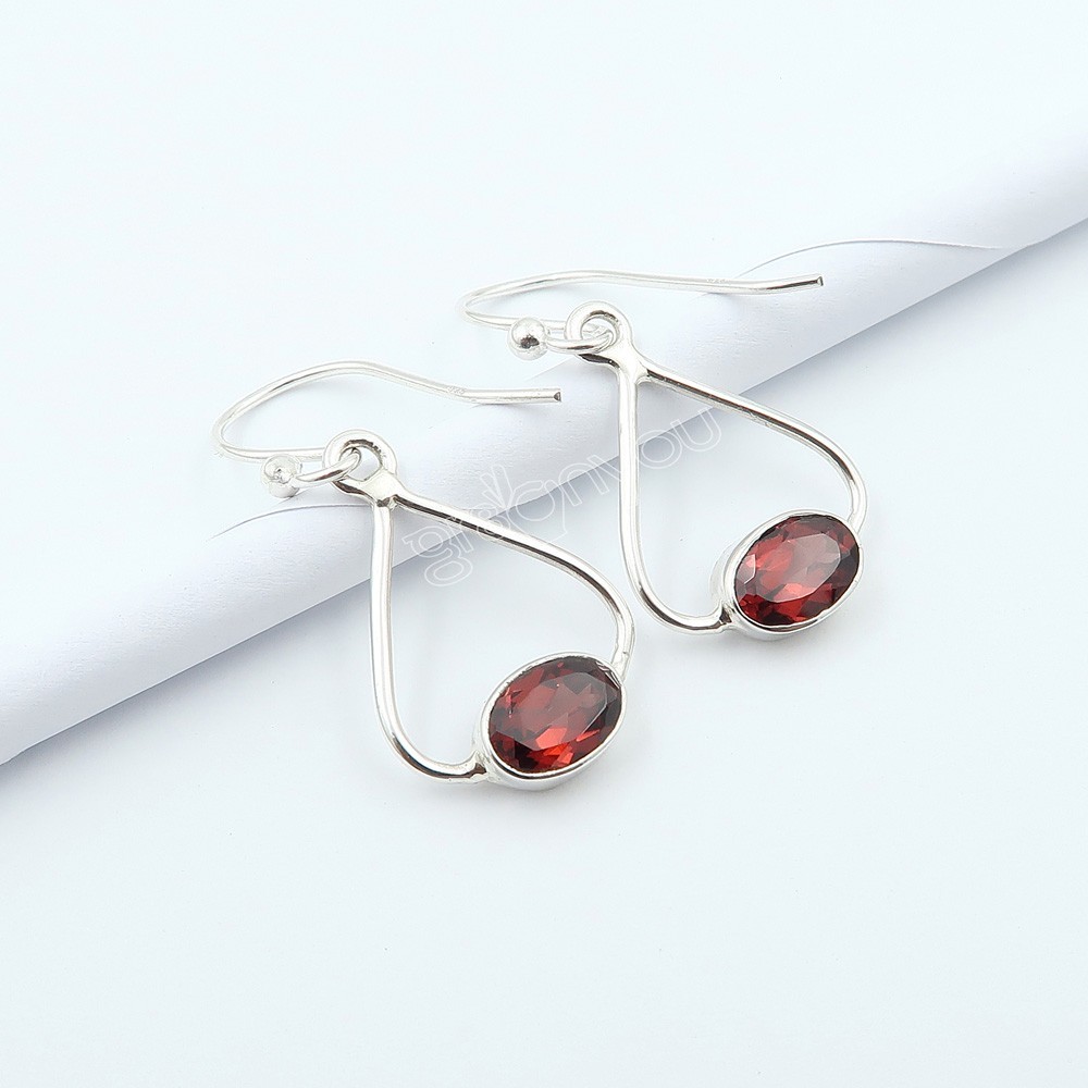 Free Silver Chain 925 Silver Rare GARNET Jewellery Set Style for Every Occasion