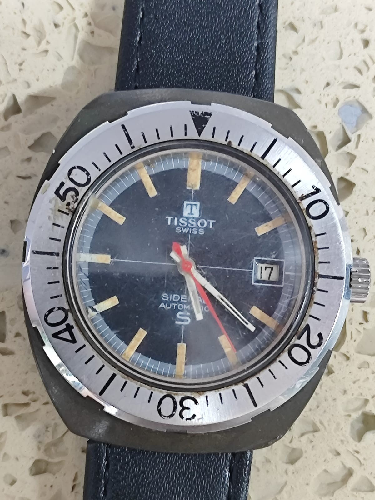 1975 Vintage Tissot Sideral S Automatic Special Dive Watch Fiberglass Working