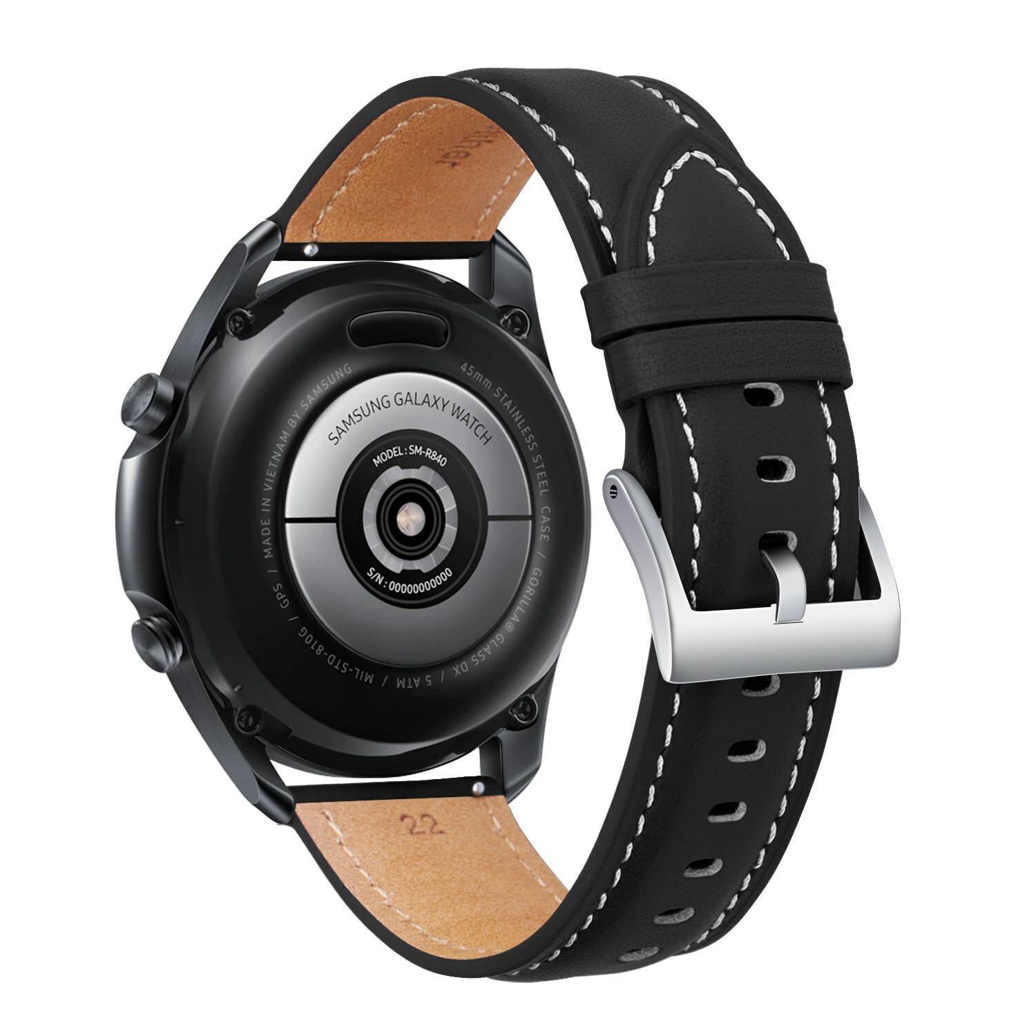 Stitching Leather Band for Samsung Galaxy Watch 3 41mm 45mm Bracelet Watch Strap