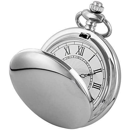 Smooth Pocket Watch Alloy Steel Quartz Roman/Arabic Numerals with 37cm CF1002
