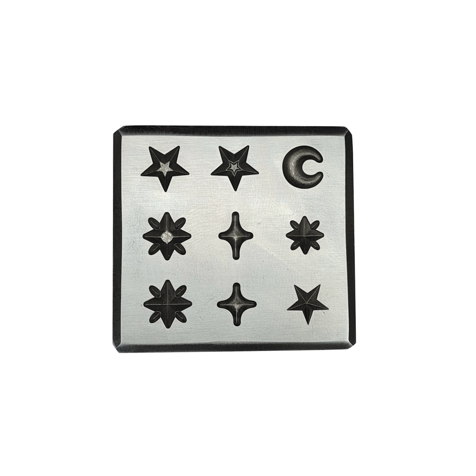 9 Impression Celestial Shapes Shot Plate – Silversmith Tools- Jewelry Making Die