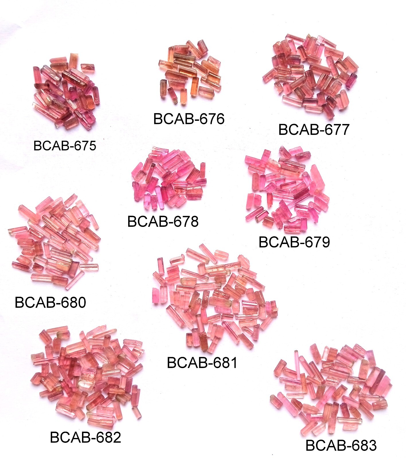 Natural Pink Tourmaline Pencil Shape Raw Rough Wholesale Gemstone Lot