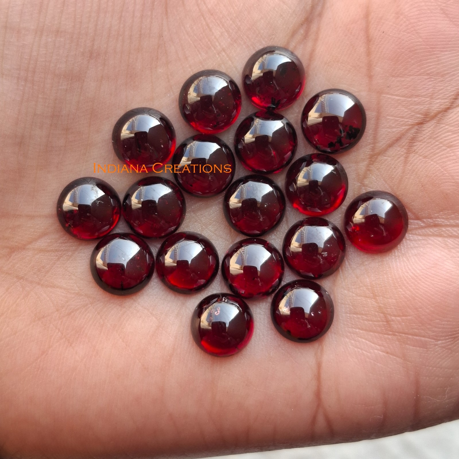 Natural Garnet Mozambique Round Cabochon 3mm To 10mm Loose Gemstone