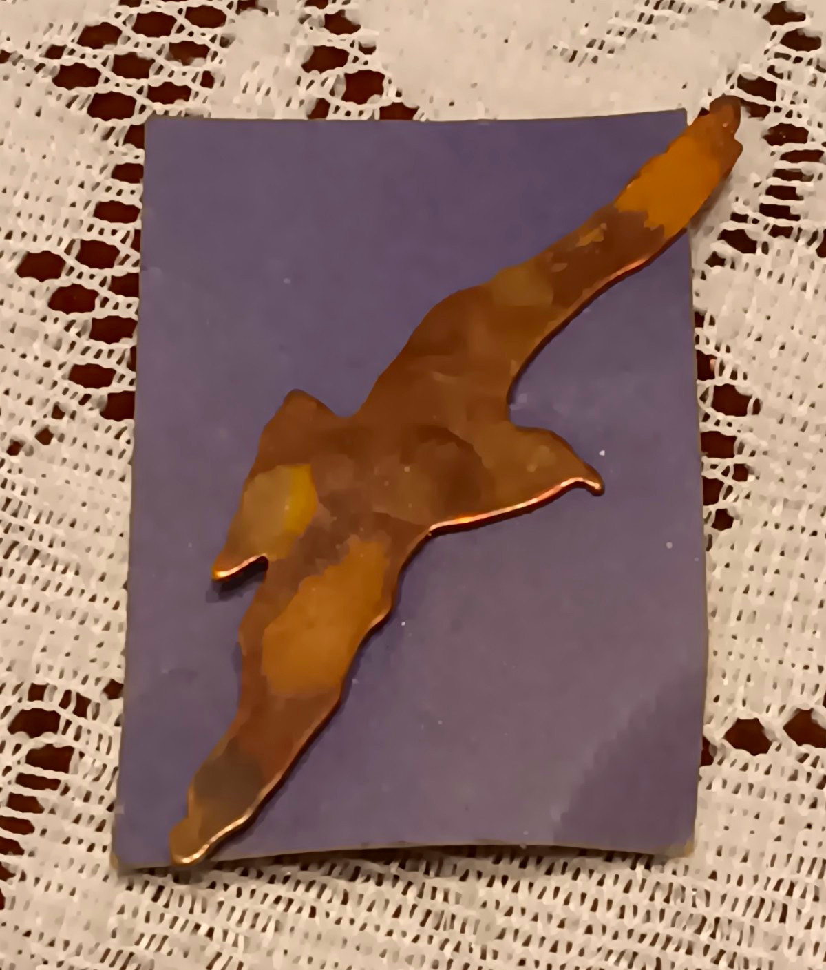 Copper Tone Bird Brooch Pin Metal Bird Shape Birds Theme Costume Jewelry