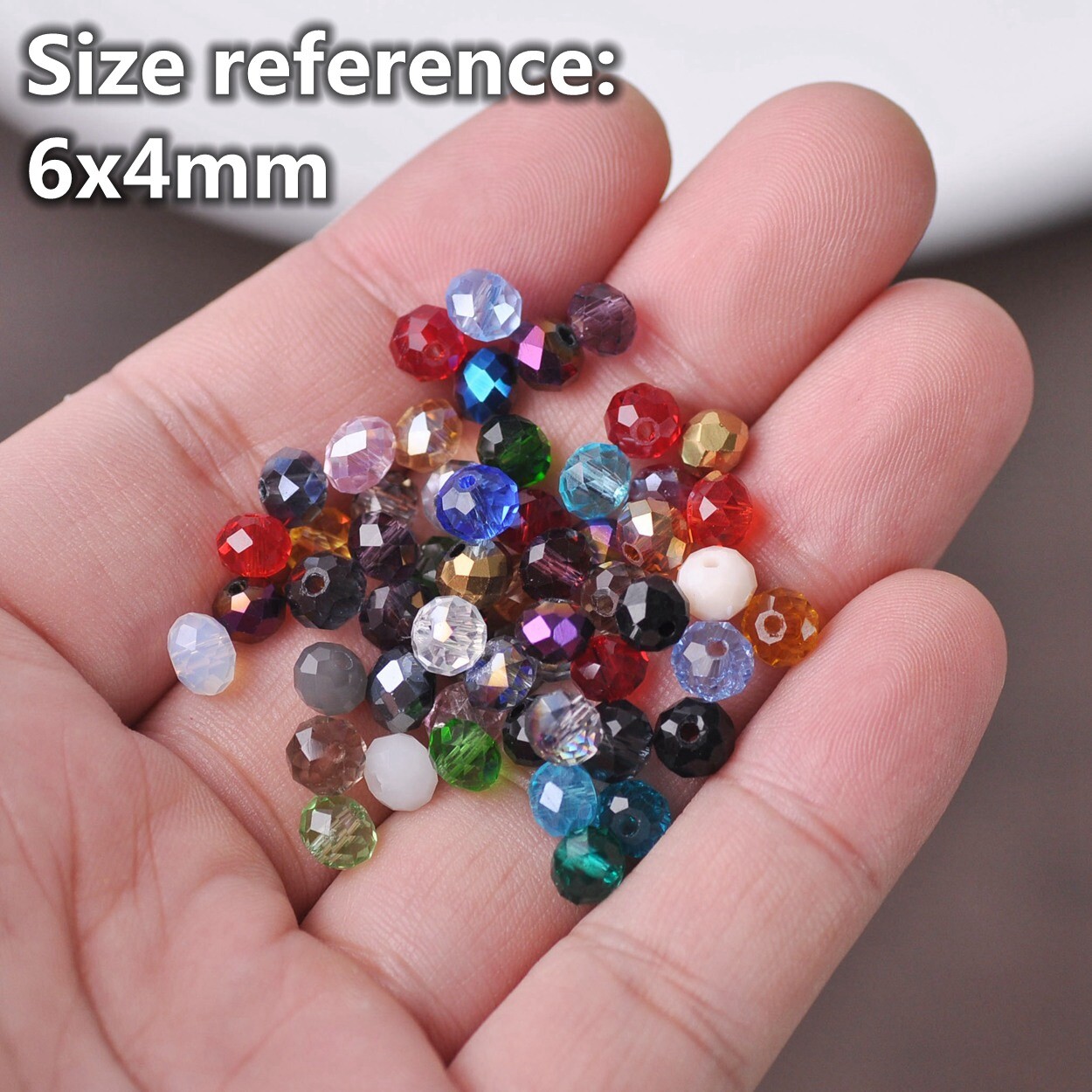 Pure Color 3mm 4mm 6mm 8mm 10mm 12mm Roundelle Faceted Crystal Glass Loose Beads