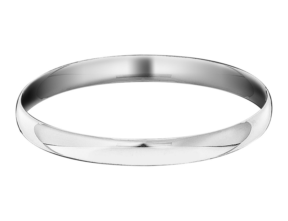 Slip On Bangle Bracelet in Sterling Silver (7.0mm)