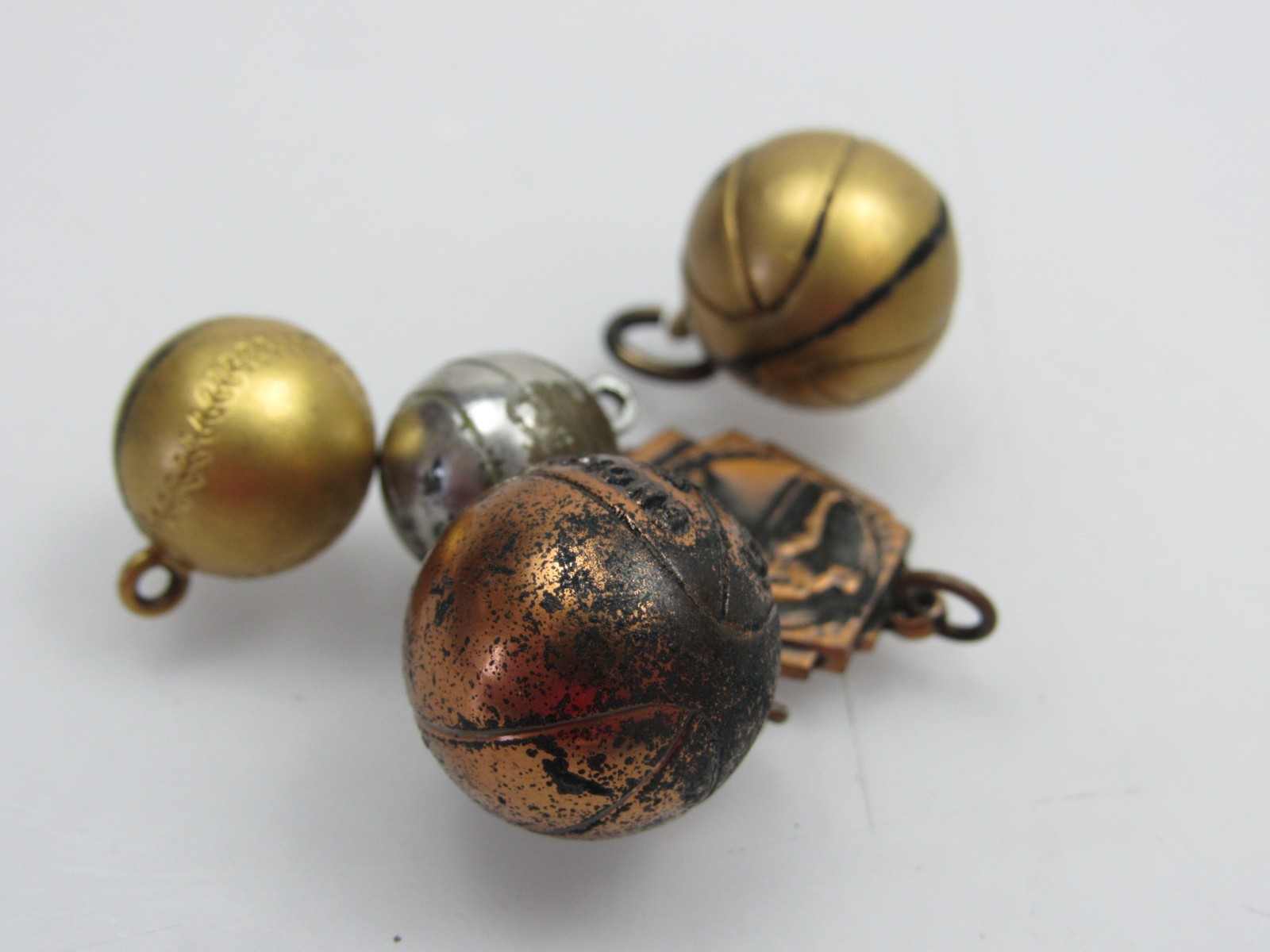 1935 Basketball Champions Charm Pendant Lot X Baseball 1930s Medals Antique Vtg