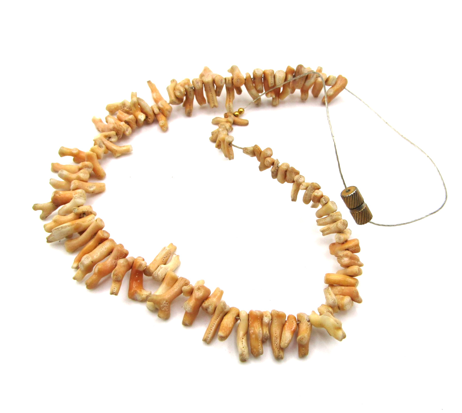 Vintage Unrefined Sea Coral Branch Necklace Strand 5 to 20mm 18 inch