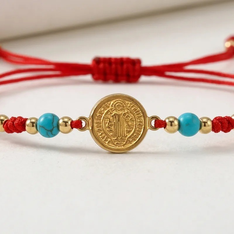 Round Beading Drawstring Bracelet For Women With Copper Rope Chain new design