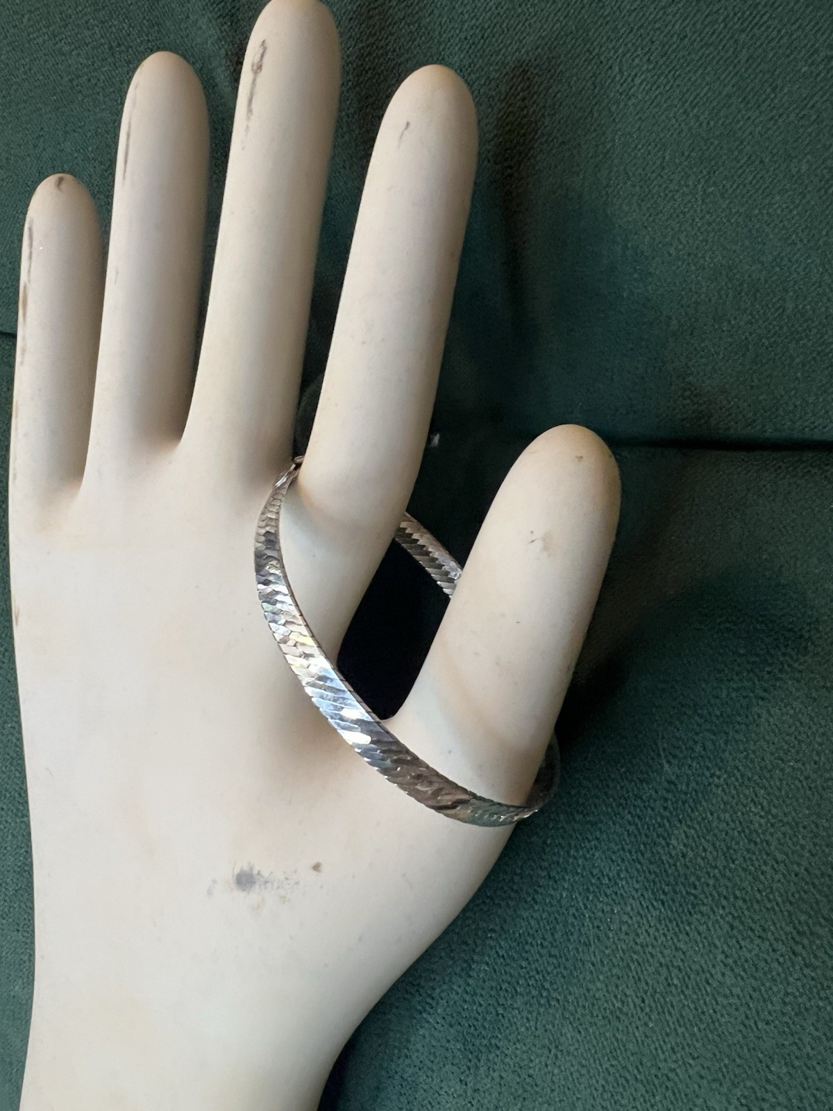 Italian Herringbone 7 Inch Bracelet 1/4 Inch Wide Unisex- Sterling Silver