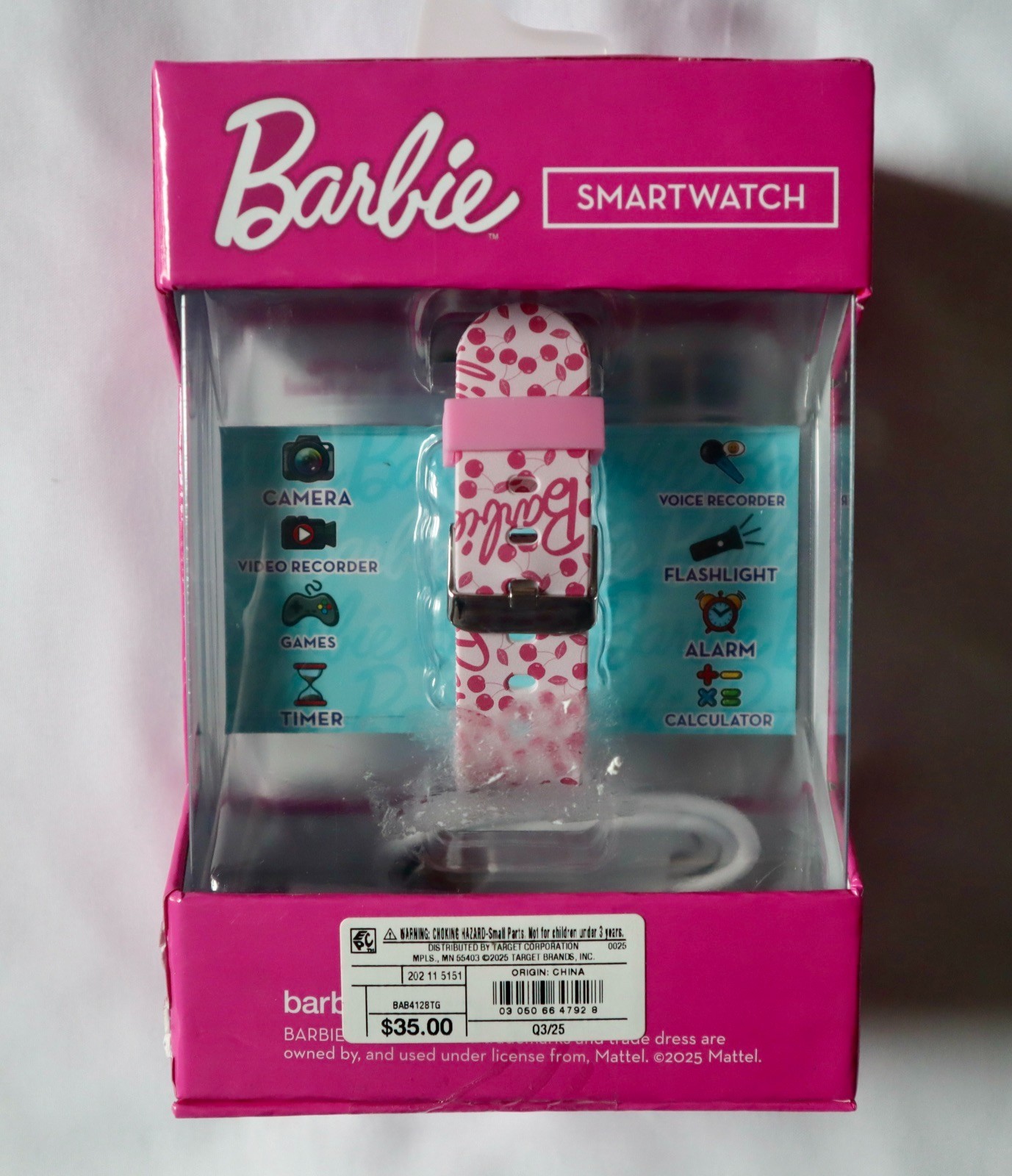 Barbie Kids Smartwatch Touchscreen Camera Games Video Calculator Interactive NEW