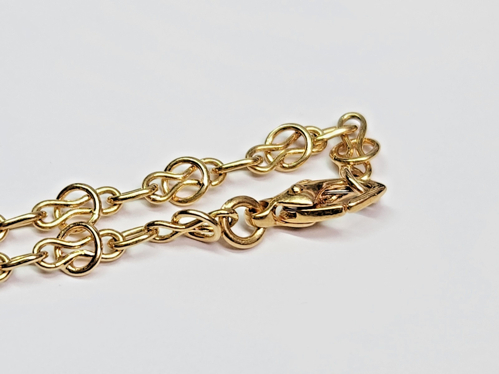 AWESOME 18k Gold 4.7mm Wide Handmade 21″ Fancy Link Chain