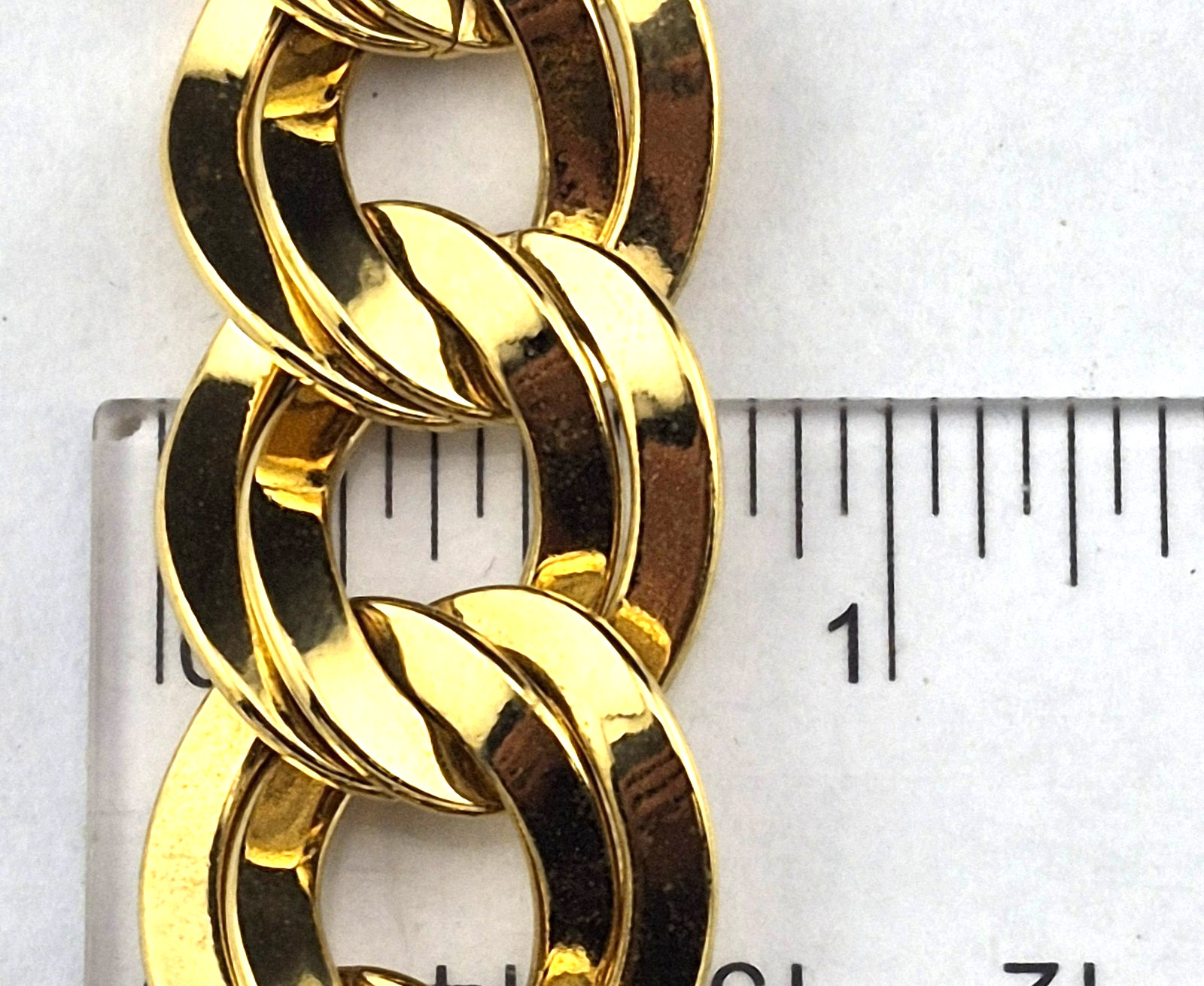 Chunky Vintage Monet Double Oval Link Chain Bracelet 7″ Gold Plated