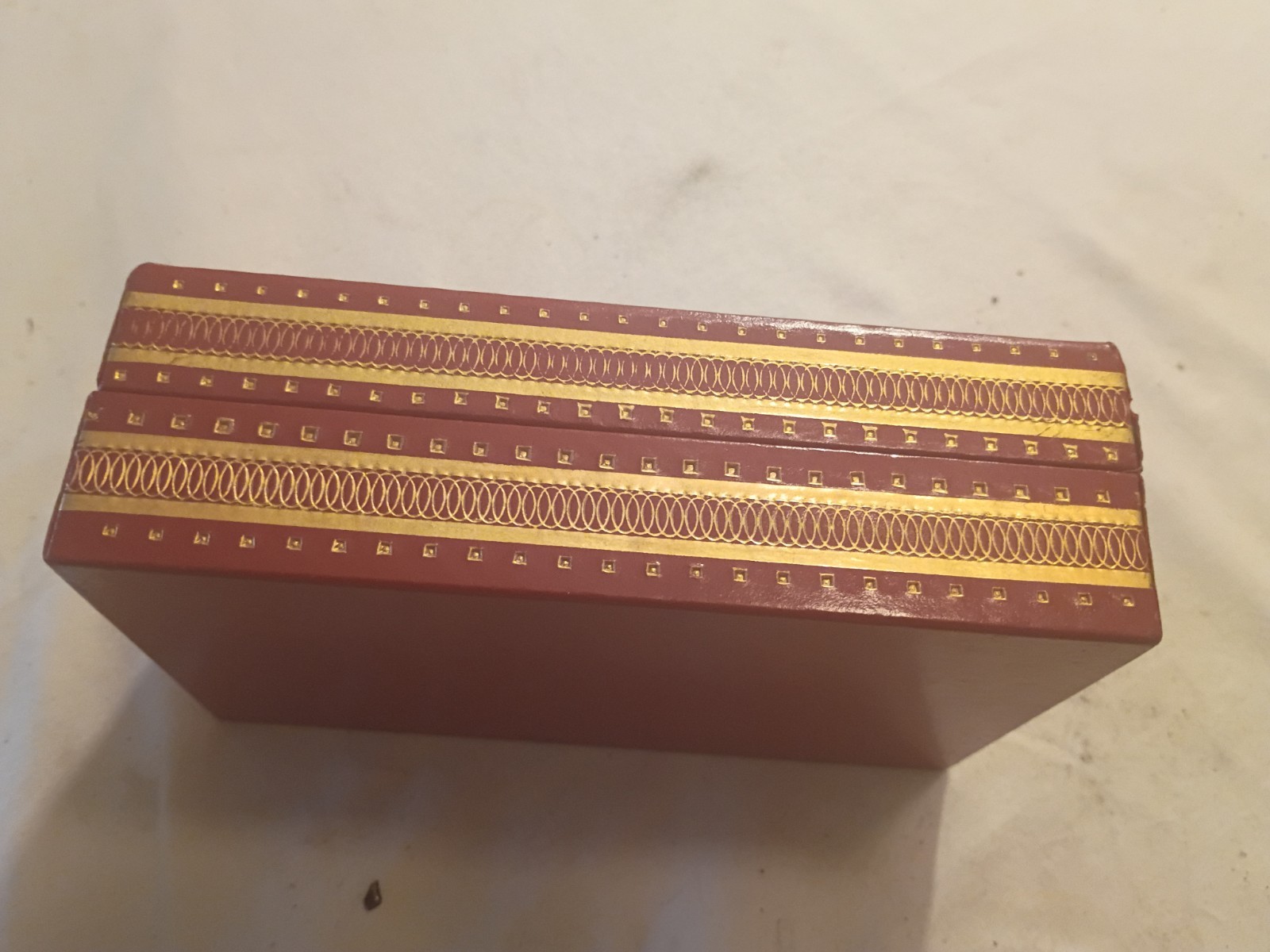 Vtg 1950 1960s Girard-Perregaux Red w/ Gold Presentation Watch Box