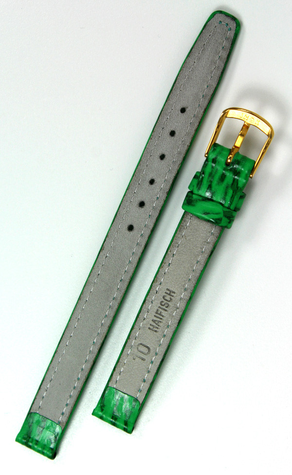 10mm Real Shark leather Band handmade Germany Graf Green Watch Strap