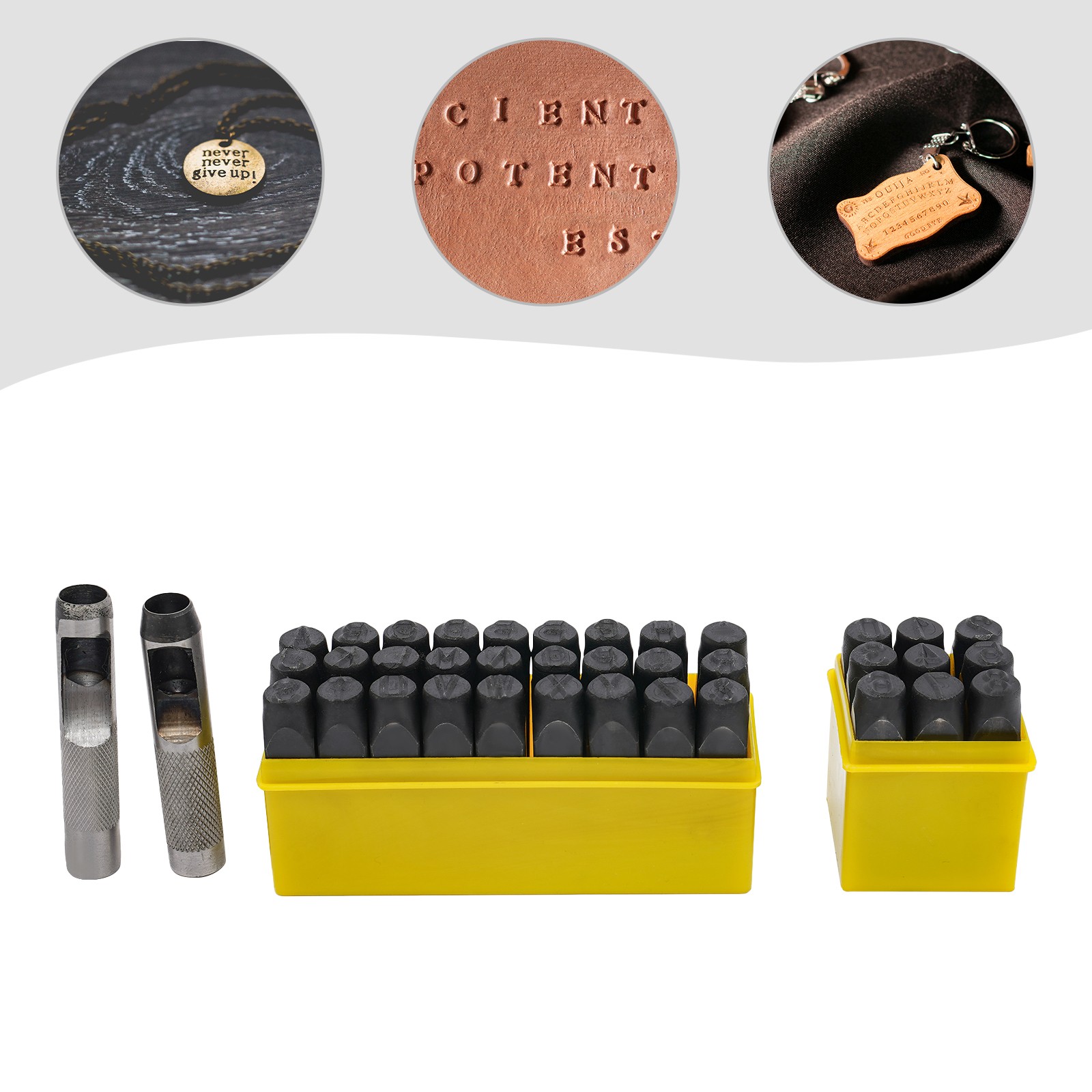 36-Piece Stamping Set Letter & Number Steel Punch Stamp Set 0.5in12.5mm