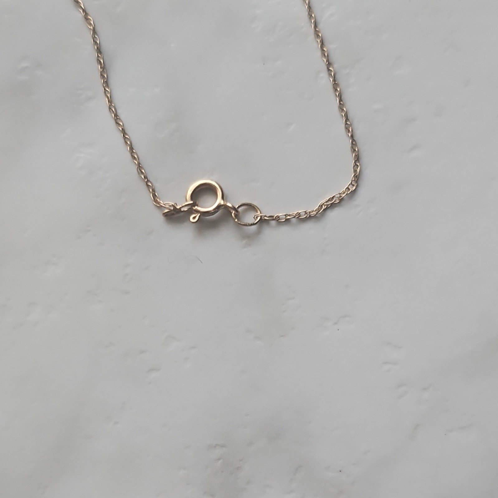 14k Yellow Gold Rope Chain Necklace 18 in Spring Ring Closure