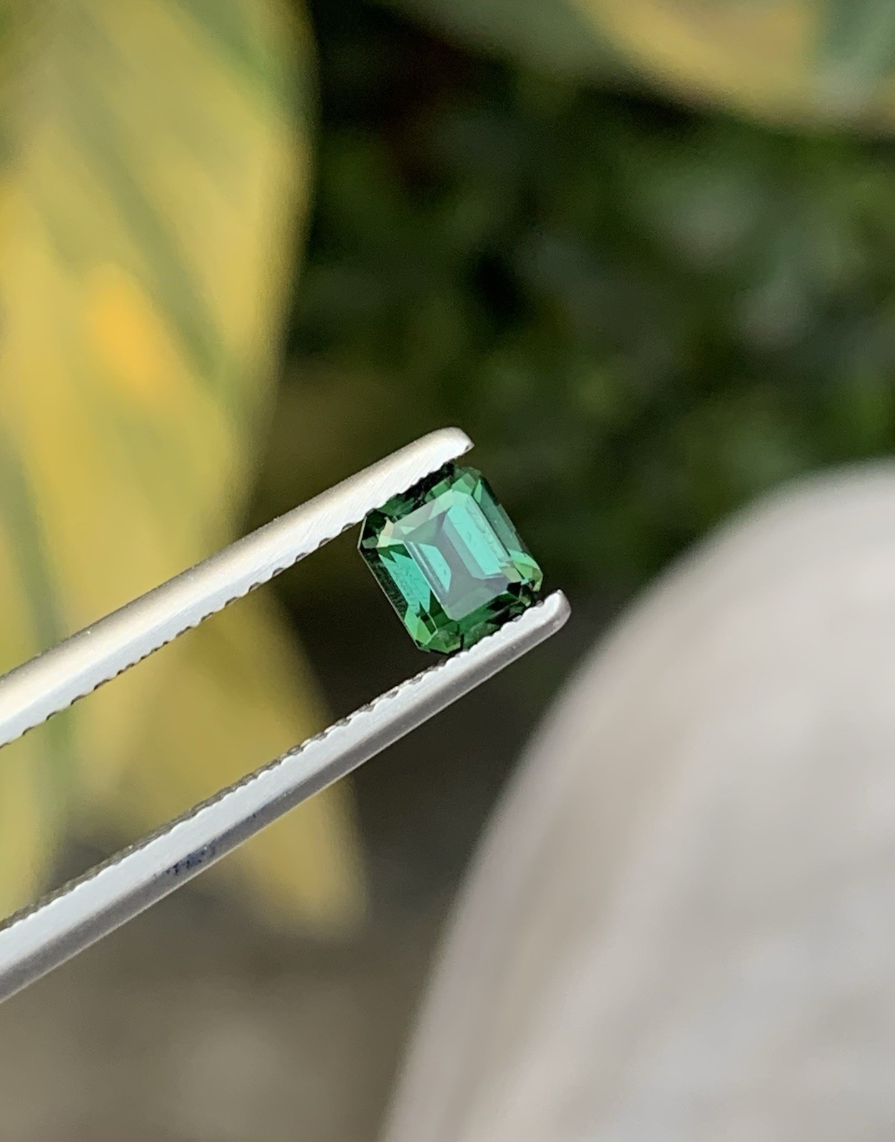 0.82 Carat Natural Green Tourmaline – 5mm Emerald Cut Afghanistan Loose Gemstone