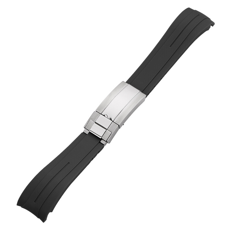 New 20mm 21mm 22mm Silicone Rubber Watch Band Replacement Strap Butterfly Buckle