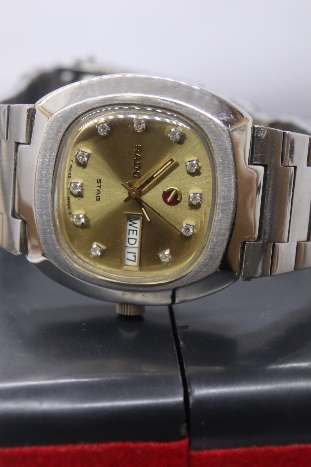 VTG Rado Stag Automatic Day-Date Men’s Watch 17 Jewels ETA 2879 Swiss Fully Work