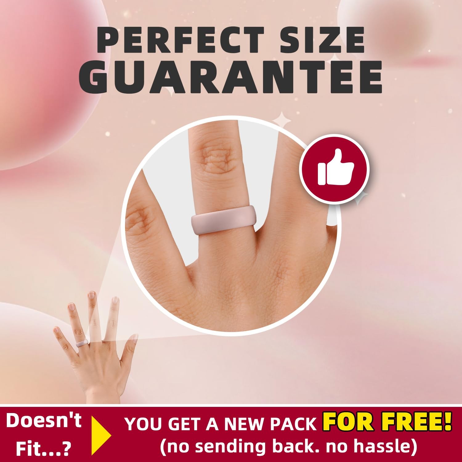 Egnaro 4/5/8 Variety Multipack Ergonomic Breathable Bridal Rings Sets, 6mm Wi…