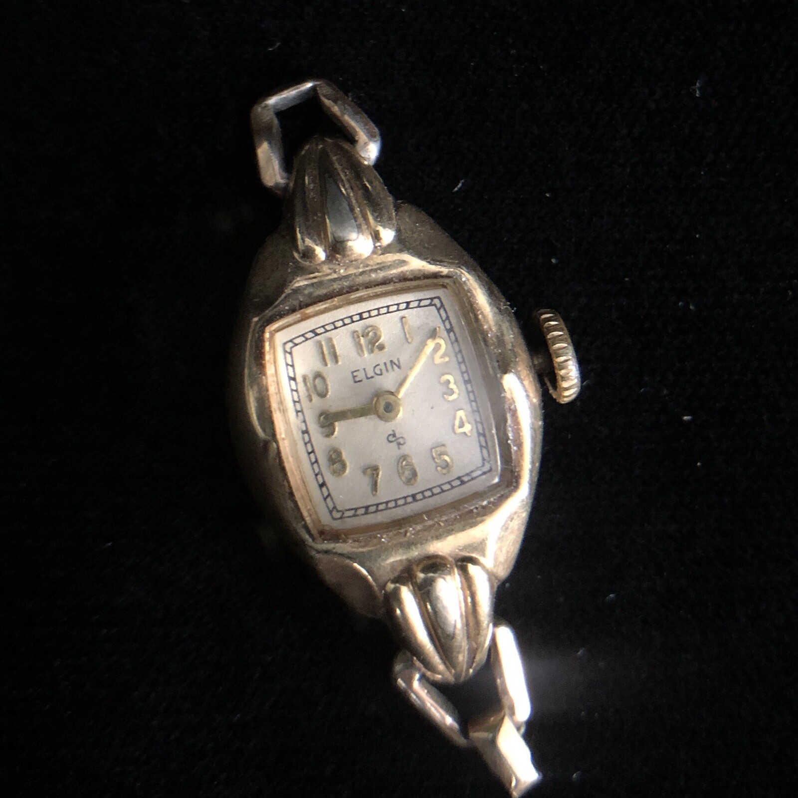 Elgin 10k Rolled Gold P Dura Power Logo 1946 – 1951 Womans Wrist Watch As Is