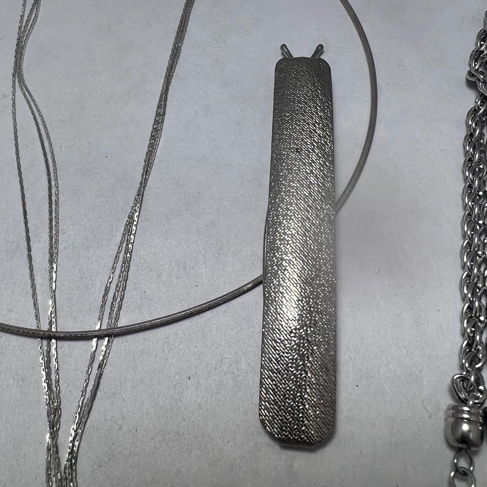 Silver Tone Statement Jewelry Tassel Multi Ring Knot Necklace Hair Slide