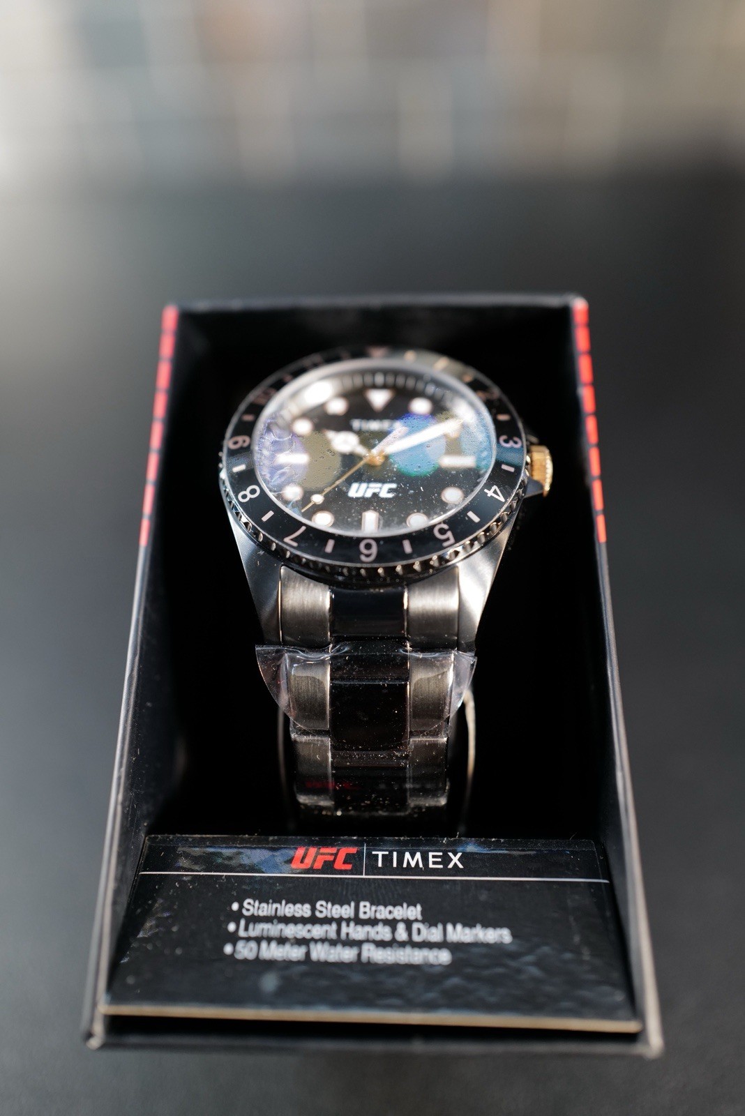 Timex TW2V56800 Mens UFC Alpha Black Stainless Steel Bracelet 50M WR