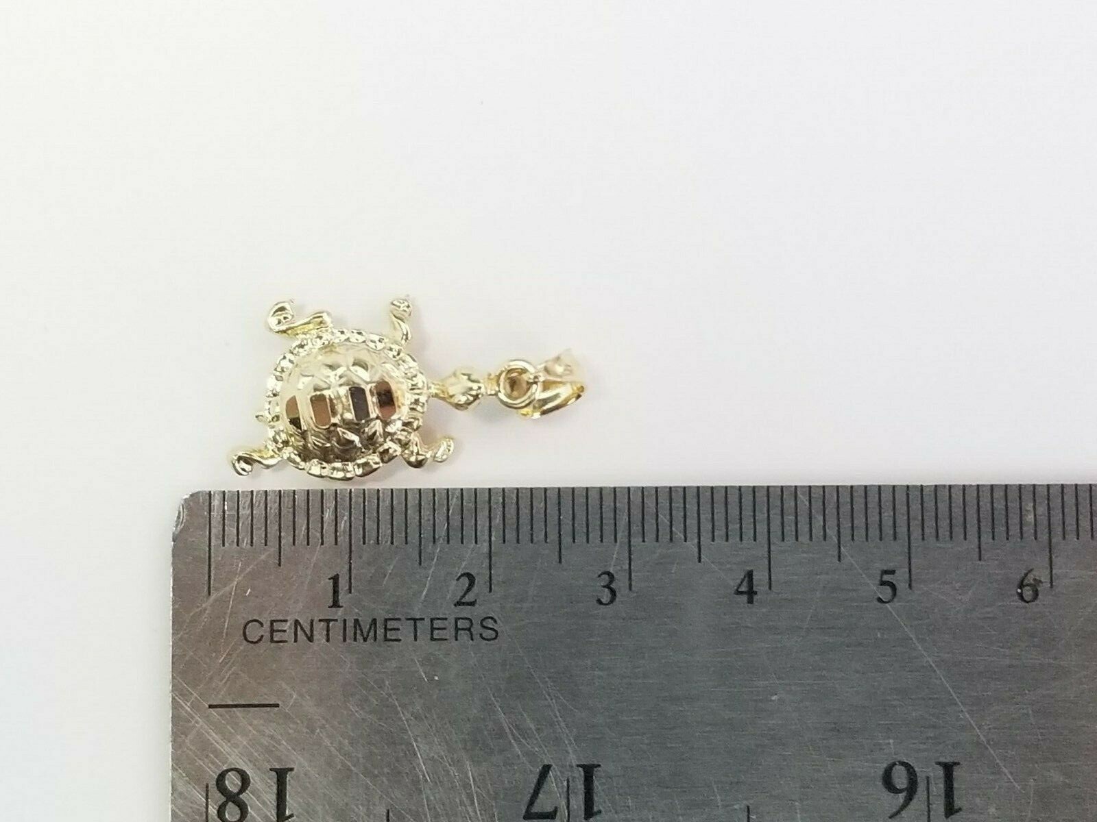 1OK Gold Charm Pendant Turtle Walking Ocean Life Small Tiny Vacation WomenMen 3D