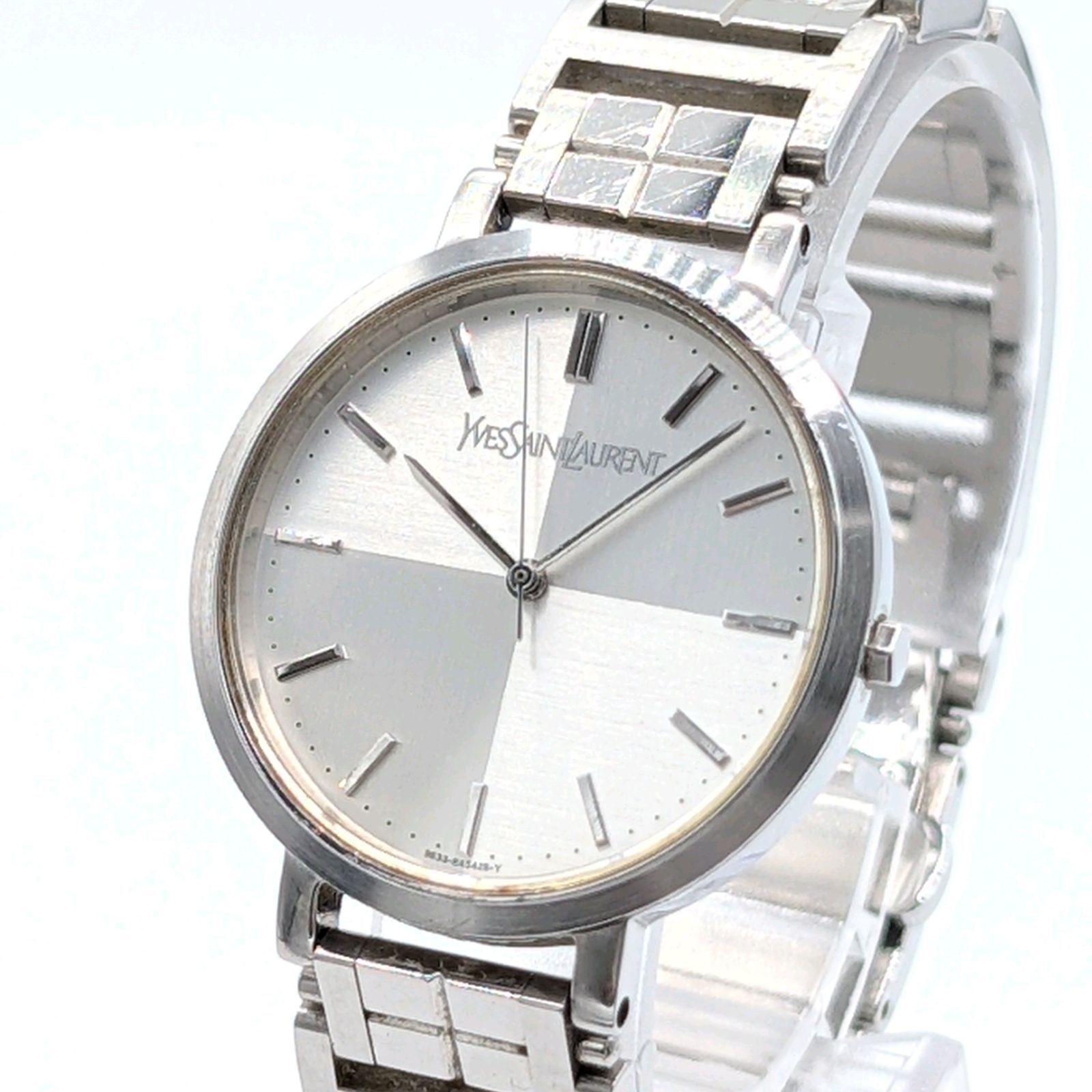 Yves Saint Laurent 9633-H25993 Ladies Quartz Watch Silver Round