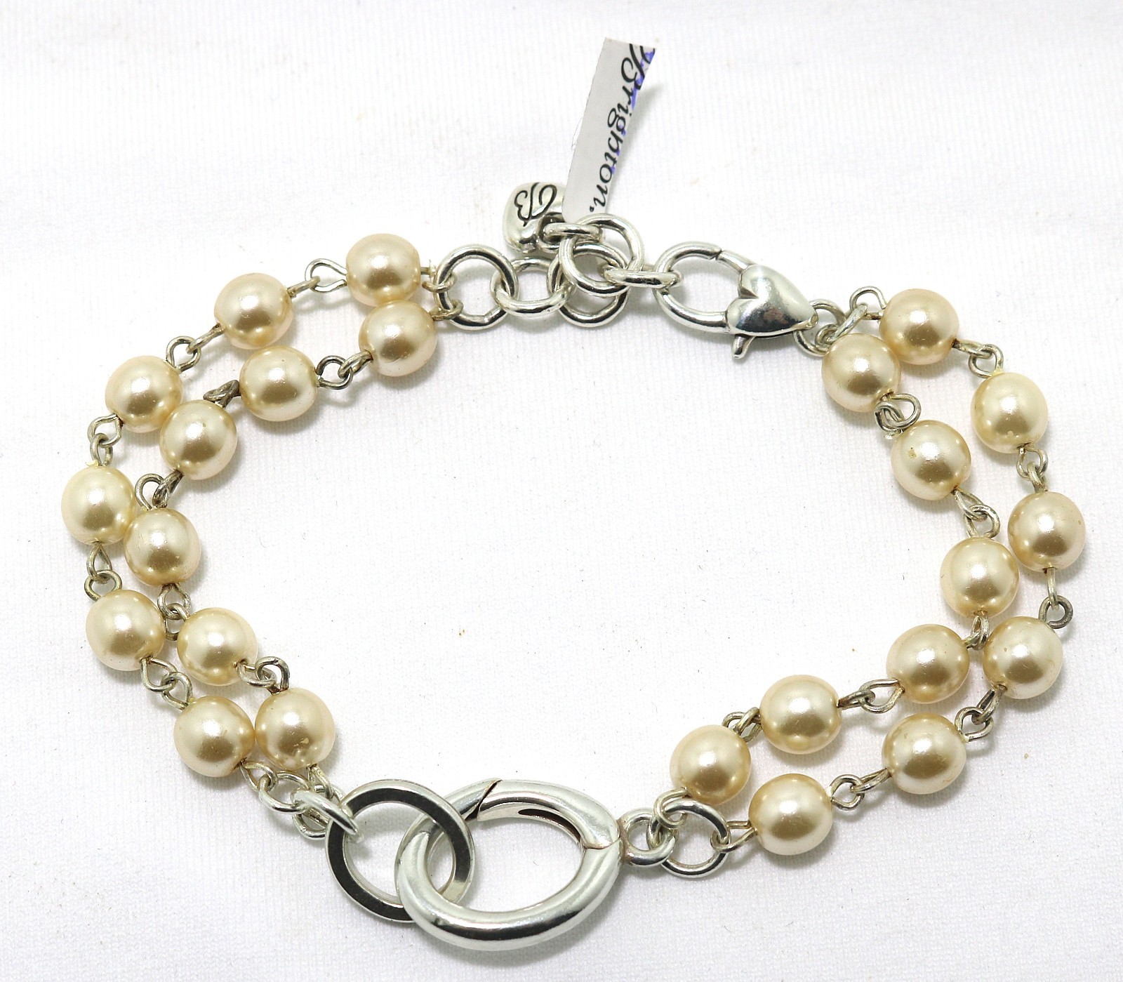 Brighton Rare NWT Victoria Pearl Charm Bracelet