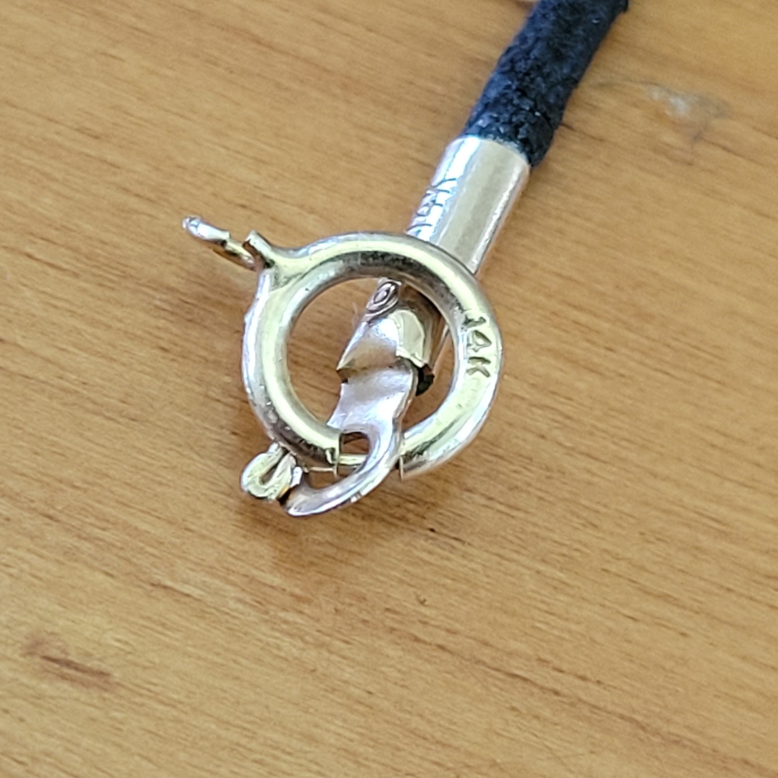 Vintage ZB Zimmer Brothers 14K Gold Agate Pearl Pendant Necklace 16in 15g