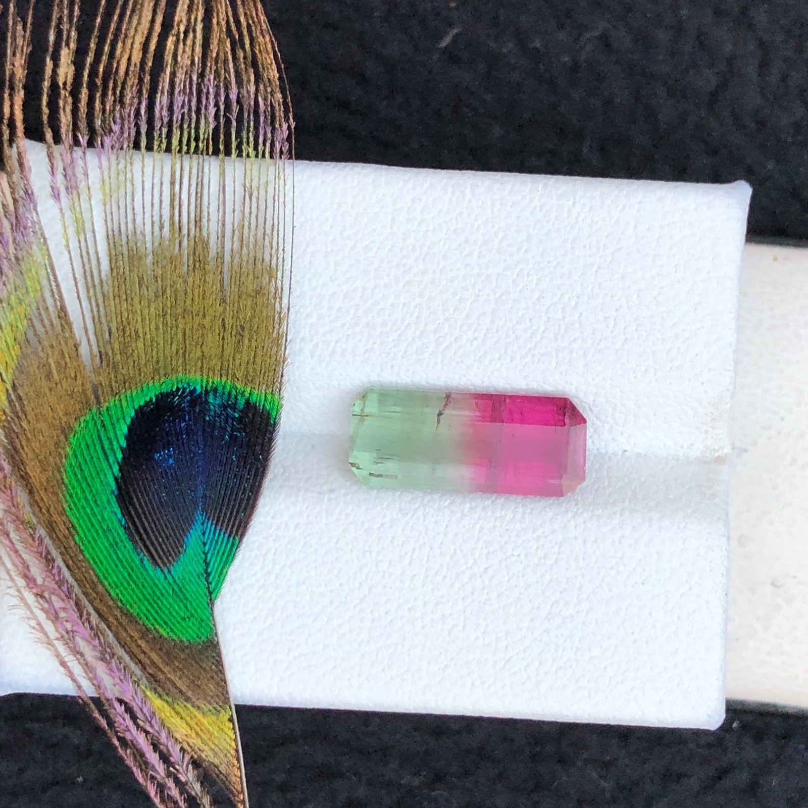 2.80 Ct Natural Bi-color watermelon Tourmaline loose Gemstone From Afghanistan